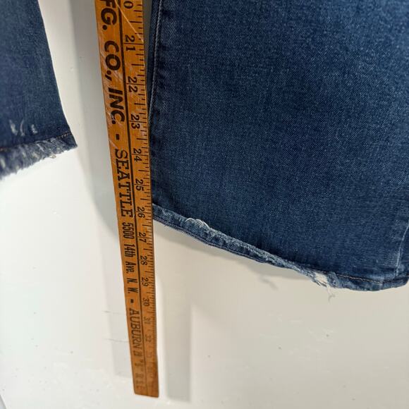 AG Adriano Goldschmied Farrah Boot Crop Jeans High Rise Blue Denim 31 - Picture 8 of 9